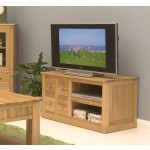 Mobel Oak 4 Drawer Television Cabinet