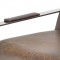 Vintage Leather Steel Frame Armchair